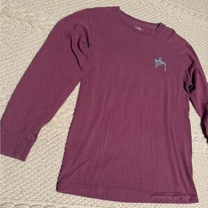 Guy Harvey Burgundy Long Sleeve Tee